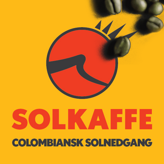 Solkaffe - Colombiansk solnedgang - rå kaffebønner